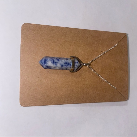 Blue Spot Jasper Real Stone Necklace - Picture 3 of 3